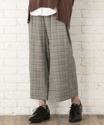 『CHARLI(チャーリー)』チェック柄タックワイドパンツ【大きいサイズ対応】【9号(M)～19号(5L)】