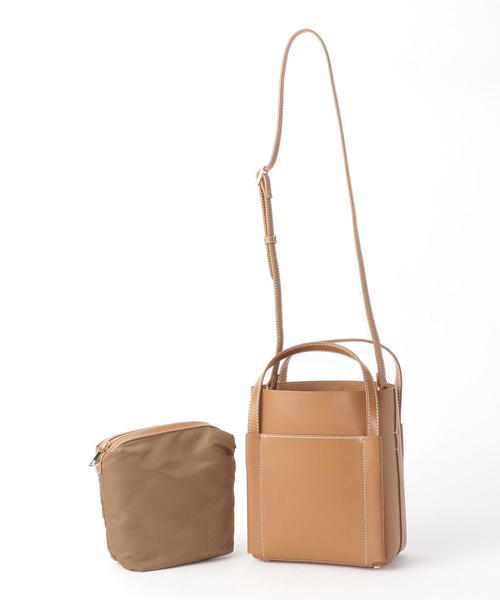 BEAUTY&YOUTH UNITED ARROWS（ビューティーアンドユースユナイテッドアローズ）の「BY スクエアステッチショルダーバッグ -2WAY-（ショルダーバッグ・レディース・ブラック/ブラウン/コバルトブルー・FREE）」の8枚目の写真