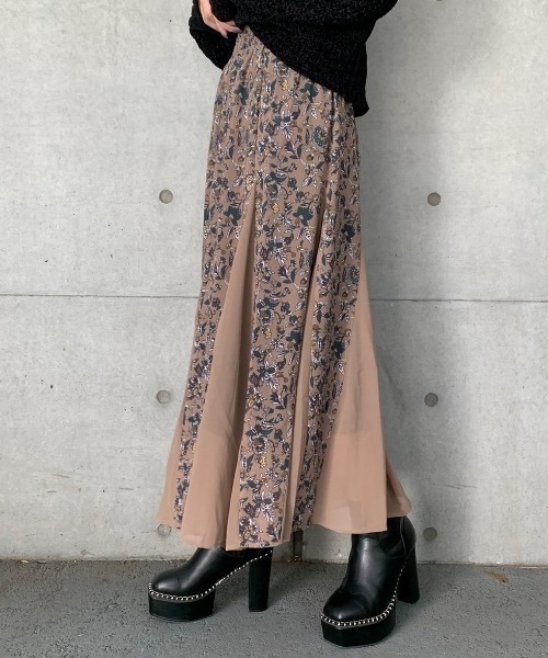 ENVYM(アンビー)の「ヘムスウィッチングロングSK(スカート・レディース・ブラック/ベージュ・FREE)」の10枚目の写真