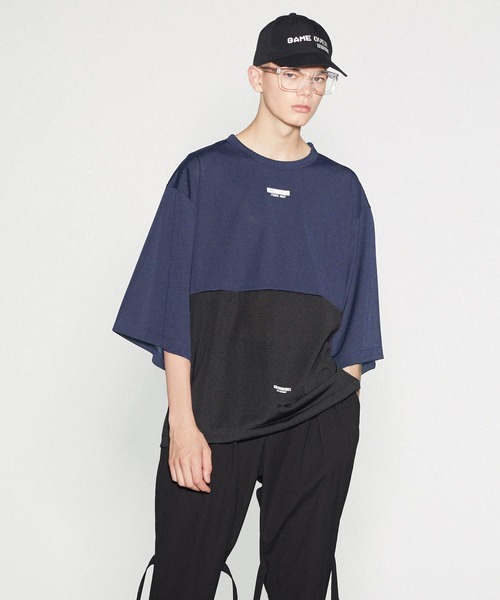 SHAREEF（シャリーフ）の「GEORGETTE JQ 2TONE BIG-T（Tシャツ/カットソー・メンズ・ホワイト/ブラック/ネイビー/レッド・1/2/3）」の13枚目の写真