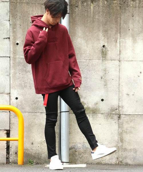 KANGOL(カンゴール)の「KANGOL 裏起毛エンボスパーカー(パーカー・メンズ・ブラック/ベージュ/マルーン・LL/M/L)」の4枚目の写真
