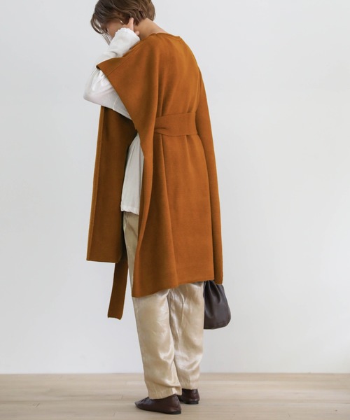 ウエストベルトニットポンチョ（その他トップス）｜select MOCA