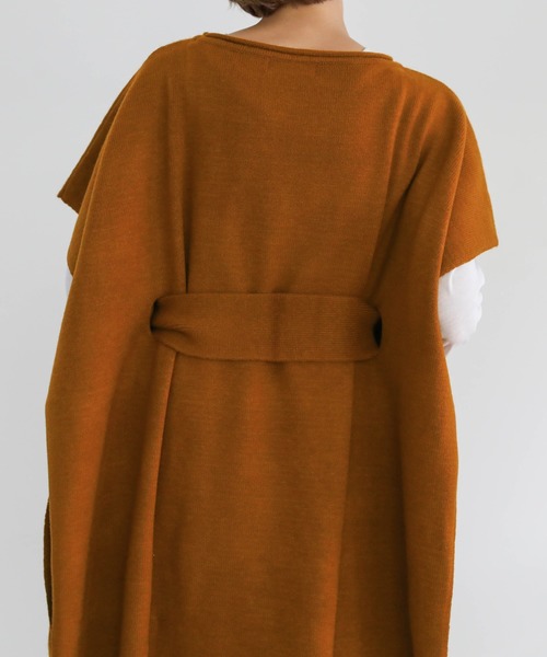 ウエストベルトニットポンチョ（その他トップス）｜select MOCA