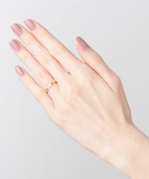 COCOSHNIK(ココシュニック)の「オーバル連続 リング(リング・レディース・ホワイト系その他7・10号/14号/12号)」の8枚目の写真