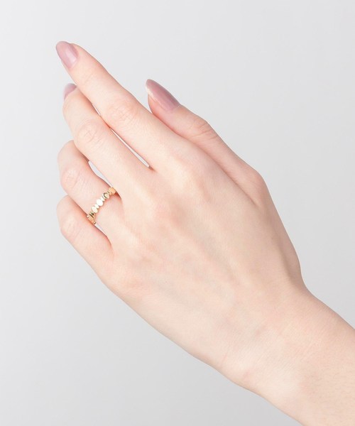 COCOSHNIK(ココシュニック)の「オーバル連続 リング(リング・レディース・ホワイト系その他7・10号/14号/12号)」の9枚目の写真