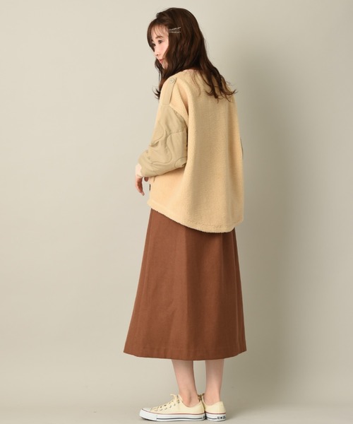 Lee(リー)の「【Lee】KILTTING SLEEVE PULLOVER(ニット/セーター・レディース・ベージュ/グリーン・FREE)」の8枚目の写真