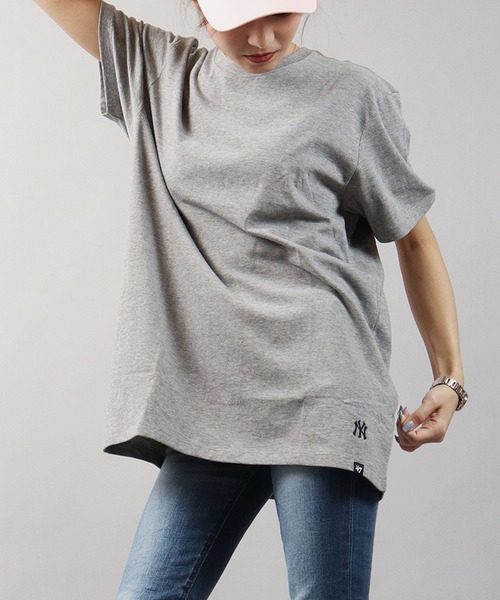 '47(フォーティーセブン)の「MLB公認 ’47BRAND NY ヤンキース ワンポイント プリント半袖Tシャツ(Tシャツ/カットソー・メンズ・ネイビー/ロイヤルブルー/レッド/ブラック/グレー/ダークグリーン・L/M/S/XL)」の3枚目の写真