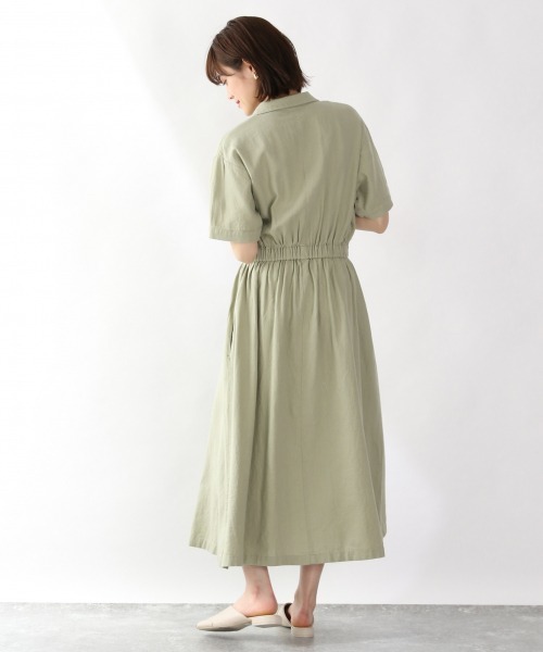 LOWRYS FARM（ローリーズファーム）の「カイキンワンピコート／ＳＳ　877235（ワンピース・レディース・アイボリー/ブラック/カーキ/イエロー・FREE）」の5枚目の写真