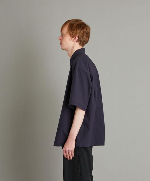 Steven Alan（スティーブンアラン）の「＜Steven Alan＞ OHMI WORKN REGULAR COLLAR LOOSE SHORT SLEEVE SHIRT/シャツ（シャツ/ブラウス・メンズ・ライトグレー/ネイビー・S/XL/M/L）」の12枚目の写真