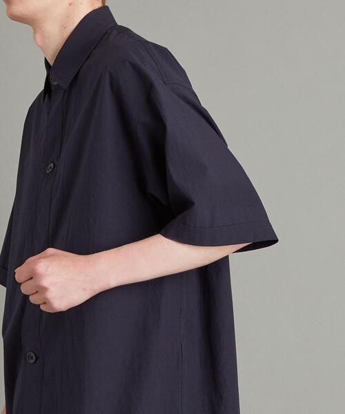 Steven Alan（スティーブンアラン）の「＜Steven Alan＞ OHMI WORKN REGULAR COLLAR LOOSE SHORT SLEEVE SHIRT/シャツ（シャツ/ブラウス・メンズ・ライトグレー/ネイビー・S/XL/M/L）」の9枚目の写真