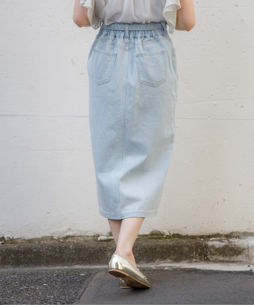 flower（フラワー）の「ティディーデニムスカート（デニムスカート・レディース・ホワイト/ブルー・FREE）」の15枚目の写真