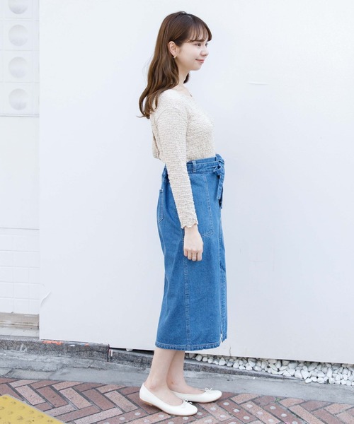 flower（フラワー）の「ティディーデニムスカート（デニム