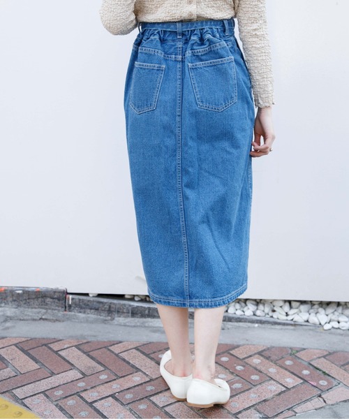 flower（フラワー）の「ティディーデニムスカート（デニムスカート・レディース・ホワイト/ブルー・FREE）」の16枚目の写真