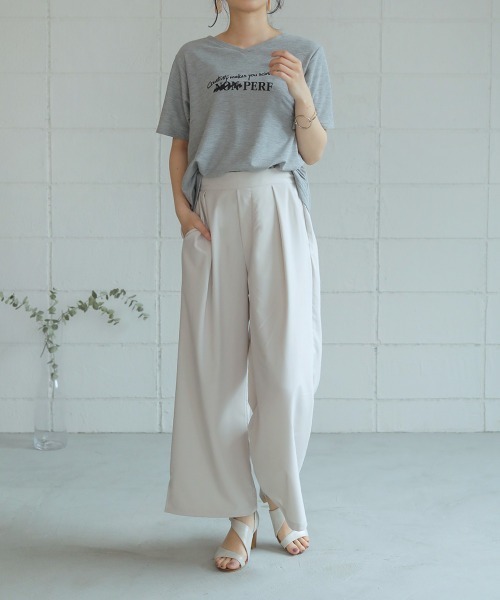 Bou Jeloud(ブージュルード)の「サラッとワイドパンツ(その他パンツ・レディース・カーキ/ネイビー/ホワイト系その他・FREE)」の18枚目の写真