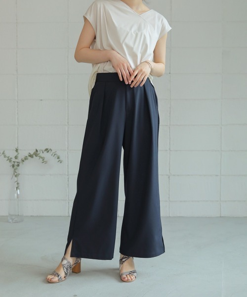 Bou Jeloud(ブージュルード)の「サラッとワイドパンツ(その他パンツ・レディース・カーキ/ネイビー/ホワイト系その他・FREE)」の19枚目の写真