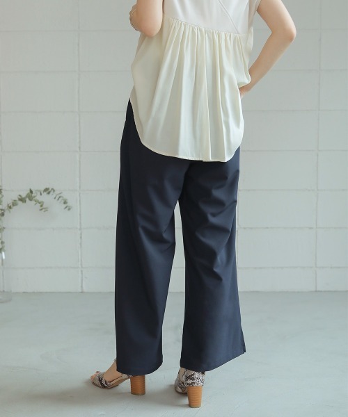Bou Jeloud(ブージュルード)の「サラッとワイドパンツ(その他パンツ・レディース・カーキ/ネイビー/ホワイト系その他・FREE)」の17枚目の写真