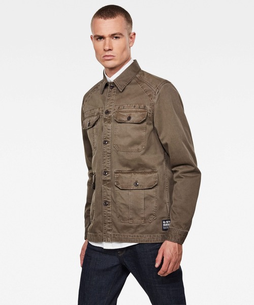 G-STAR（ジースター）の「UTILITY 4 POCKET INDOOR JACKET（ミリタリージャケット・メンズ・ベージュ系その他・SMALL/MEDIUM/LARGE/X-SMALL）」の2枚目の写真