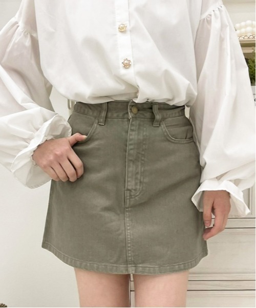 apres jour（アプレジュール）の「ベーシック台形スカート【ZOZOTOWN限定アイテム】（スカート・レディース・ブラック/オフホワイト/その他/ダークブルー/モカ/ミント・SMALL/MEDIUM/LARGE/X-LARGE）」の5枚目の写真