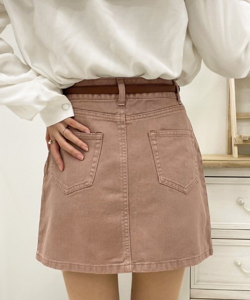 apres jour（アプレジュール）の「ベーシック台形スカート【ZOZOTOWN限定アイテム】（スカート・レディース・ブラック/オフホワイト/その他/ダークブルー/モカ/ミント・SMALL/MEDIUM/LARGE/X-LARGE）」の9枚目の写真