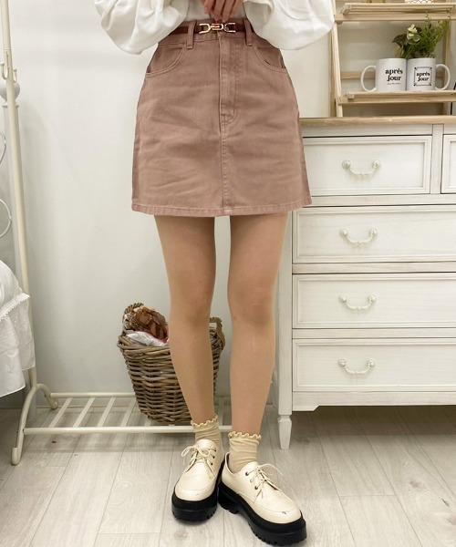 apres jour（アプレジュール）の「ベーシック台形スカート【ZOZOTOWN限定アイテム】（スカート・レディース・ブラック/オフホワイト/その他/ダークブルー/モカ/ミント・SMALL/MEDIUM/LARGE/X-LARGE）」の10枚目の写真