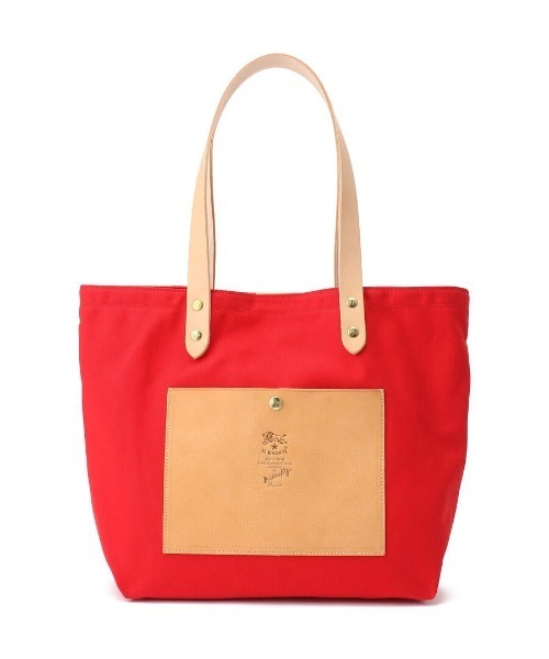 IL BISONTE（イルビゾンテ）の「IL BISONTE / CANVAS x LEATHER / トートバッグ（トートバッグ・レディース・ブラック/ダークブラウン/レッド/ライトブラウン/ブラック×ブラック/ブラック系その他/ライトオリーブ/ダークブラウン系/ネイビー・FREE）」の9枚目の写真