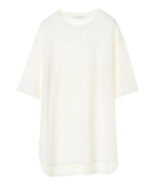 AMERICAN HOLIC（アメリカンホリック）の「前後差5分袖カットチュニック　＊（Tシャツ/カットソー・レディース・オフホワイト/チャコールグレー/ブラウン/サックスブルー/ベージュ・FREE）」の18枚目の写真