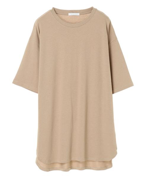 AMERICAN HOLIC（アメリカンホリック）の「前後差5分袖カットチュニック　＊（Tシャツ/カットソー・レディース・オフホワイト/チャコールグレー/ブラウン/サックスブルー/ベージュ・FREE）」の20枚目の写真