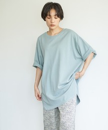 前後差5分袖カットチュニック　＊
