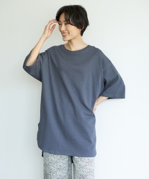 前後差5分袖カットチュニック　＊