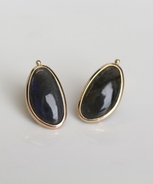 cui-cui（キュイキュイ）の「カラーストーン ピアス | K10YG 〈ブルーオパール / ラブラドライト〉（ピアス（両耳用））」