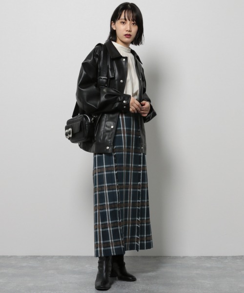 PAGEBOY（ページボーイ）の「モールチェックスカート（スカート・レディース・グリーン系その他/ブルー系その他・SMALL/MEDIUM）」の3枚目の写真