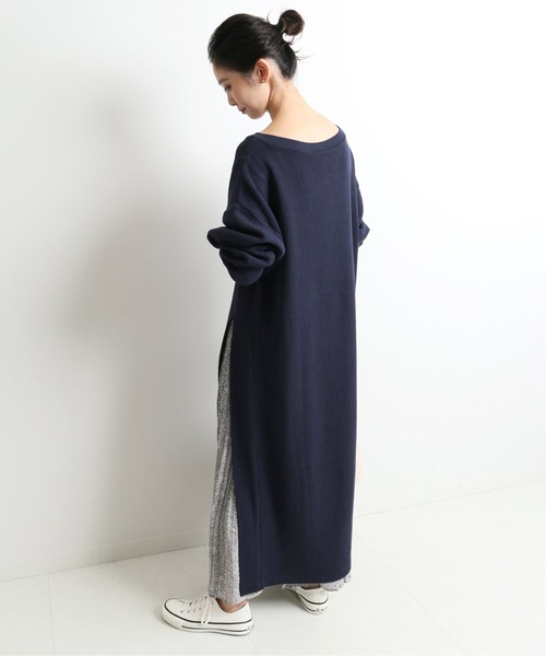 ワンピース ワンピース Slobe 手洗い可 Slobe ワンピース Slobe別注クルーネックスリット Iena スローブイエナ のファッション セール Champion チャンピオン