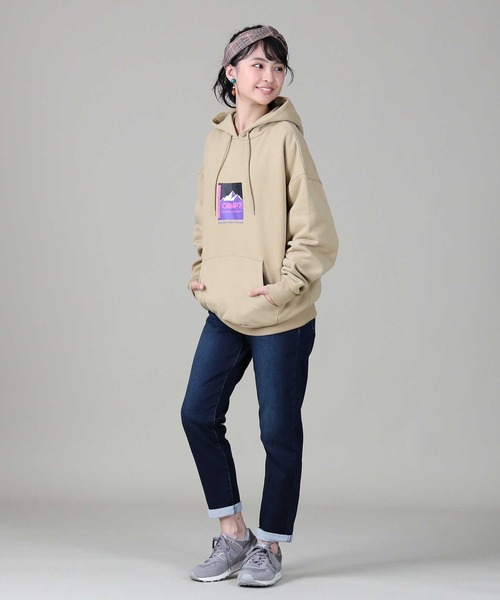 CAMP7（キャンプセブン）の「【CAMP7】ボックスロゴプリントパーカー（パーカー・レディース・ホワイト/ベージュ/グリーン・M/L）」の13枚目の写真