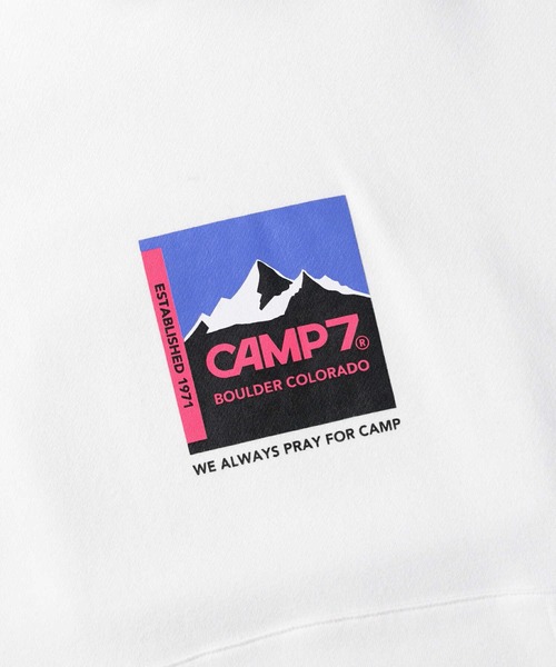 CAMP7（キャンプセブン）の「【CAMP7】ボックスロゴプリントパーカー（パーカー・レディース・ホワイト/ベージュ/グリーン・M/L）」の18枚目の写真