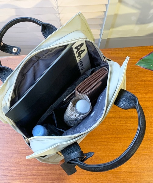 cache cache（カシュ カシュ）の「カシュカシュ cachecache / 11ポケットパーテーションリュックサック（バックパック/リュック・レディース・ブラック/グレー系その他/カモフラージュ・FREE）」の13枚目の写真