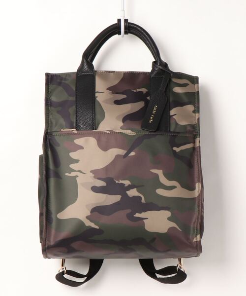 cache cache（カシュ カシュ）の「カシュカシュ cachecache / 11ポケットパーテーションリュックサック（バックパック/リュック・レディース・ブラック/グレー系その他/カモフラージュ・FREE）」の14枚目の写真