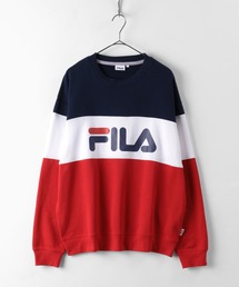 FILA（フィラ）の「【FILA/フィラ】 オーバーサイズ 切替プリント スウェット/トレーナー（スウェット・メンズ）」