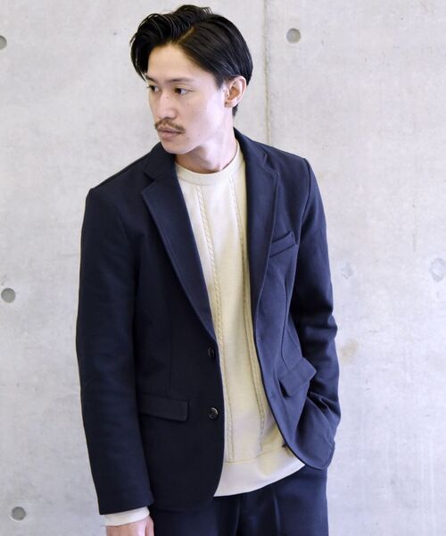 SHIPS(シップス)の「【WEB限定】SHIPS: ≪手洗い可能≫ セットアップ対応 SOLOTEX(R) ジャージー ジャケット(テーラードジャケット・メンズ・カーキ/ネイビー/ブラック/チャコールグレー・X-LARGE/XX-LARGE/SMALL/MEDIUM/LARGE)」の1枚目の写真