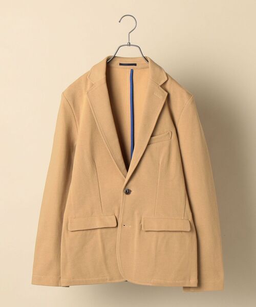 SHIPS(シップス)の「【WEB限定】SHIPS: ≪手洗い可能≫ セットアップ対応 SOLOTEX(R) ジャージー ジャケット(テーラードジャケット・メンズ・カーキ/ネイビー/ブラック/チャコールグレー・X-LARGE/XX-LARGE/SMALL/MEDIUM/LARGE)」の4枚目の写真