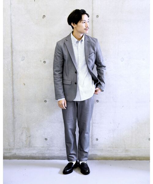 SHIPS(シップス)の「【WEB限定】SHIPS: ≪手洗い可能≫ セットアップ対応 SOLOTEX(R) ジャージー ジャケット(テーラードジャケット・メンズ・カーキ/ネイビー/ブラック/チャコールグレー・X-LARGE/XX-LARGE/SMALL/MEDIUM/LARGE)」の6枚目の写真