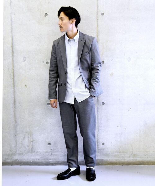 SHIPS(シップス)の「【WEB限定】SHIPS: ≪手洗い可能≫ セットアップ対応 SOLOTEX(R) ジャージー ジャケット(テーラードジャケット・メンズ・カーキ/ネイビー/ブラック/チャコールグレー・X-LARGE/XX-LARGE/SMALL/MEDIUM/LARGE)」の7枚目の写真
