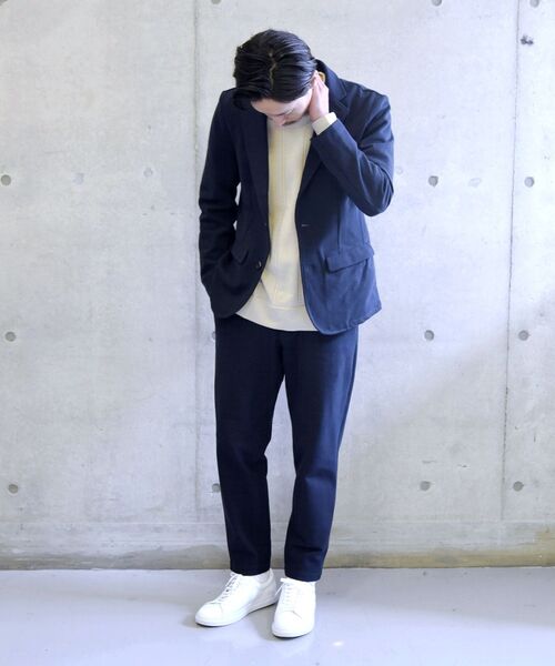 SHIPS(シップス)の「【WEB限定】SHIPS: ≪手洗い可能≫ セットアップ対応 SOLOTEX(R) ジャージー ジャケット(テーラードジャケット・メンズ・カーキ/ネイビー/ブラック/チャコールグレー・X-LARGE/XX-LARGE/SMALL/MEDIUM/LARGE)」の10枚目の写真