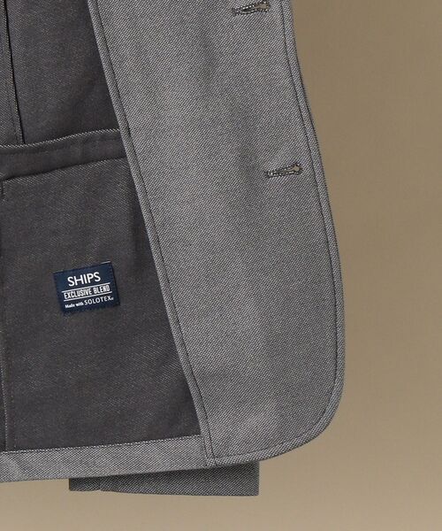 SHIPS(シップス)の「【WEB限定】SHIPS: ≪手洗い可能≫ セットアップ対応 SOLOTEX(R) ジャージー ジャケット(テーラードジャケット・メンズ・カーキ/ネイビー/ブラック/チャコールグレー・X-LARGE/XX-LARGE/SMALL/MEDIUM/LARGE)」の15枚目の写真