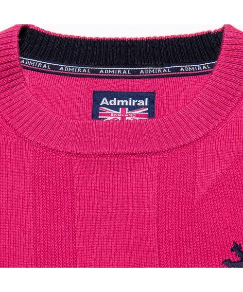 Admiral Golf（アドミラル　ゴルフ）の「[アドミラル ゴルフ] レディース ユニオンジャック クルーネックニット　 （ニット/セーター・レディース・ネイビー/グリーン/レッド/ブラック/ホワイト/オレンジ/ピンク系その他・M/L）」の20枚目の写真