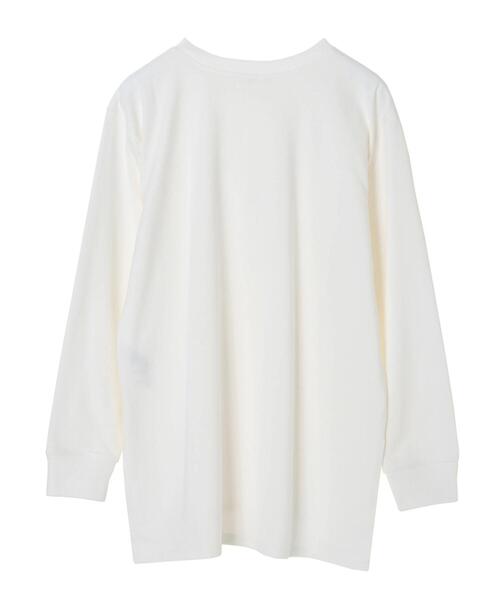 Green Parks(グリーンパークス)の「ホワイトインナークルーネックスリット*(Tシャツ/カットソー・レディース・オフホワイト・FREE)」の5枚目の写真