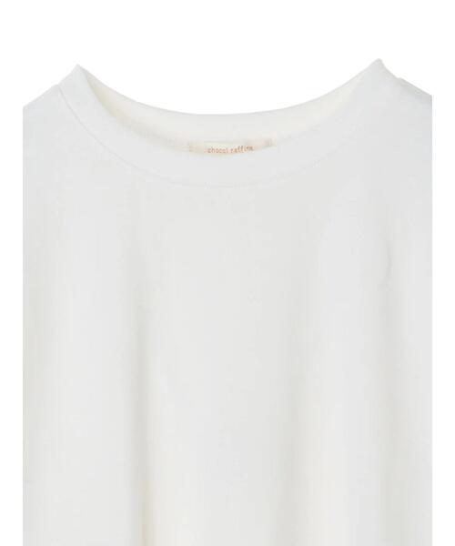 Green Parks(グリーンパークス)の「ホワイトインナークルーネックスリット*(Tシャツ/カットソー・レディース・オフホワイト・FREE)」の4枚目の写真