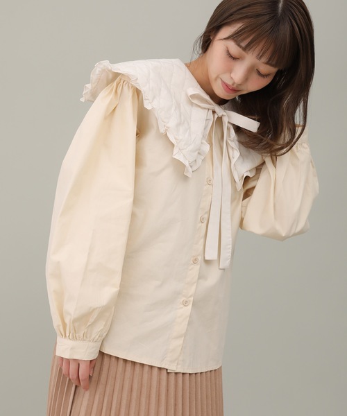 sakishimatokyo（サキシマトーキョー）の「【ZOZO限定】サキシマamp「リボンツキビックカラーデザインブラウス」（シャツ/ブラウス・レディース・ホワイト/ブラック/アイボリー・FREE）」の16枚目の写真
