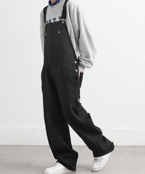 ZIP FIVE（ジップファイブ）の「【ZIP FIVE】 カツラギ ツイル ワイド オーバーオール パンツ（サロペット/オーバーオール・メンズ・ブラック/ホワイト/ブラウン・X-LARGE/MEDIUM/SMALL/LARGE/X-SMALL）」の3枚目の写真
