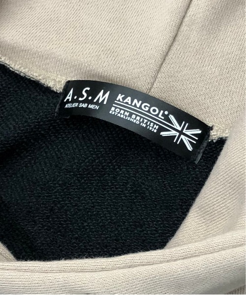 KANGOL(カンゴール)の「【 KANGOL × A.S.M コラボ 】 カンゴール ユニセックス T/C裏毛 スウェット オーバーサイズ ビッグ コンビ パーカー(パーカー・メンズ・ミント/サックスブルー/ホワイト/ラベンダー/ブラック/グレイッシュベージュ・50/48)」の22枚目の写真