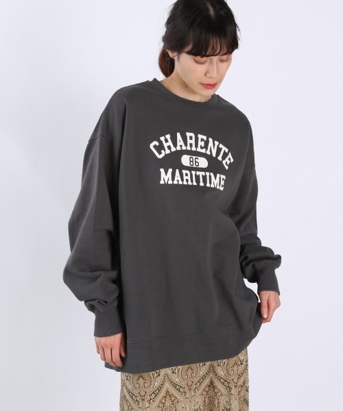 LOWRYS FARM（ローリーズファーム）の「ウラケロゴプリントプルオーバーＬＳ　934032（スウェット・レディース・オフホワイト/グレー/チャコールグレー/ブルー・FREE）」の2枚目の写真